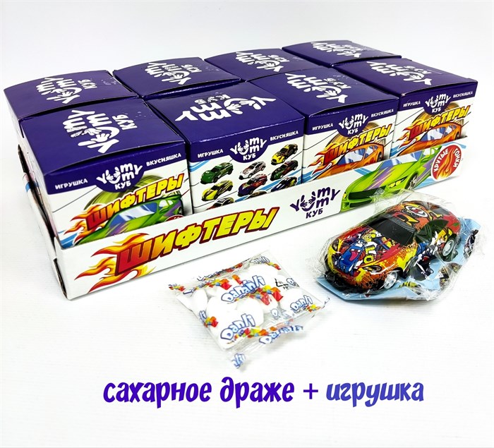Драже Шифтеры сахарное в коробочке с игрушкой (Danli) 10 гр*8бл*8 шт  6793 - фото 12068