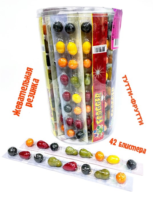 Жевательная резинка Frogger на блистере (GUM068) 22 гр*12 банок*42 шт GUM068 - фото 12346