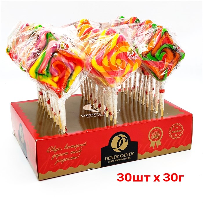 Карамель леденцовая на палочке DENDY CANDY TWIST Мечта (С03-055-4) 30 гр*4 бл*30 шт С-2006-04 - фото 12990