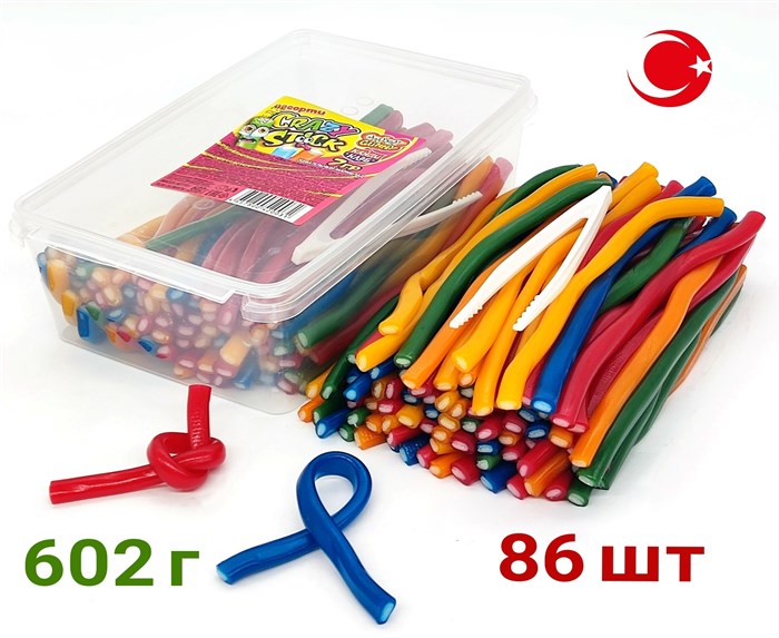 Мармелад CRAZY GUMMY CRAZY STICK трубочки ассорти (Канди Клаб) (MAR124) 602 гр*12 банок*1 шт MAR124 - фото 13216