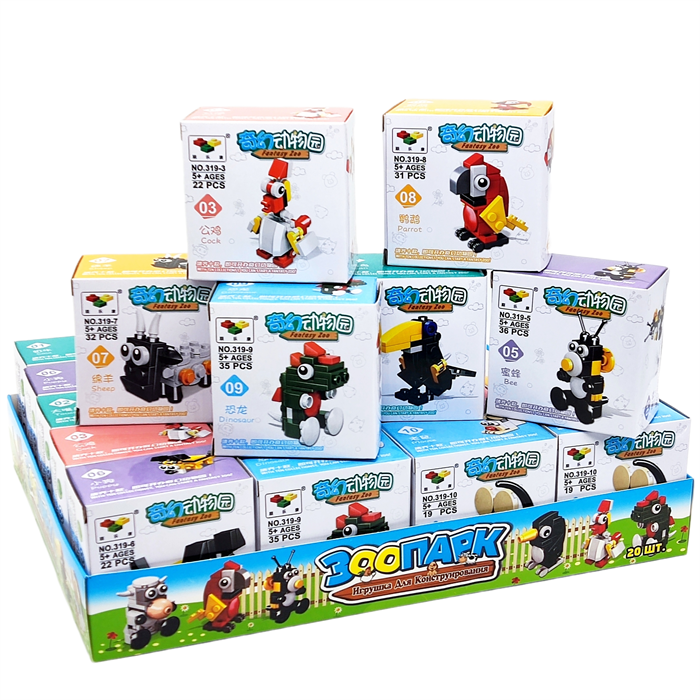 Игрушка для конструирования ЗООПАРК (УТ-2247) 1 кор* 18 бл*20 шт УТ-2247 - фото 14193