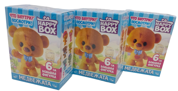 HAPPY BOX Медвежата фигурка + карамель в коробочке (НВ-2-1) 1 кор х 4 бл х 10 шт НВ-2-1 - фото 14742