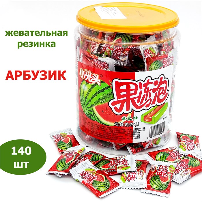 Жевательная резинка Арбузик в банке (2415) 3,6 гр*1 кор х 12 банок х 140 шт 2234 / 2415 - фото 15605