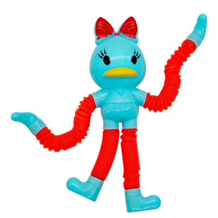 Игрушка - антистресс Уточка светящаяся гофра  в пакете 22 см  E549A E549A - фото 16478