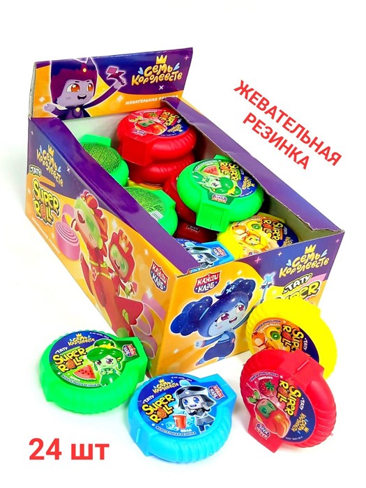 Жевательная резинка SUPER ROLL TATTOO Семь Королевств (Канди Клаб) (GUM105) 12 гр*16 бл*24 шт GUM105