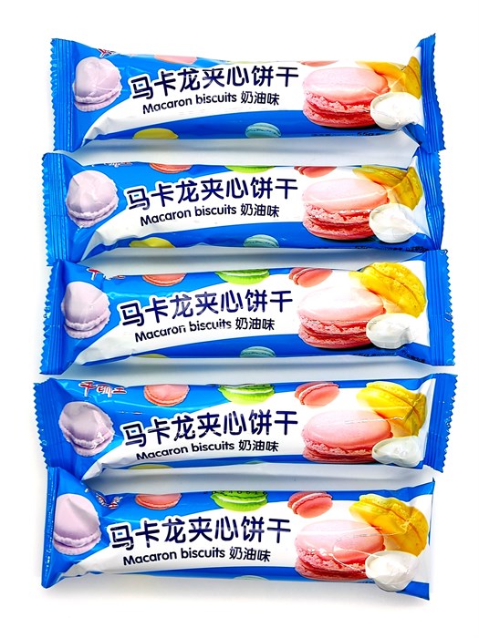 Печенье Qian Bai Tang Macaron Бисквит (70127) 55 гр*1 кор х 12 упак х 20 шт 9370 / 70127