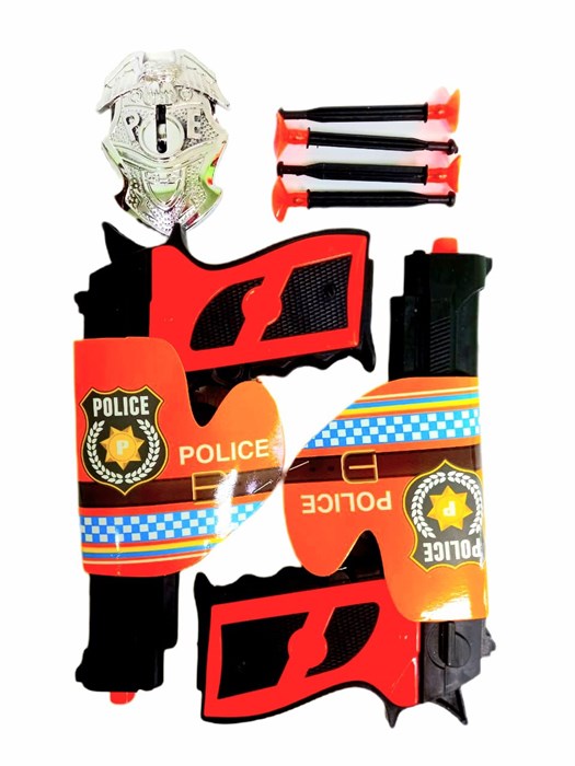 Набор Полицейского (2 пистолета, значок, 3 пули на присосках) в сумке 18 х 32 см  AA165 AA165