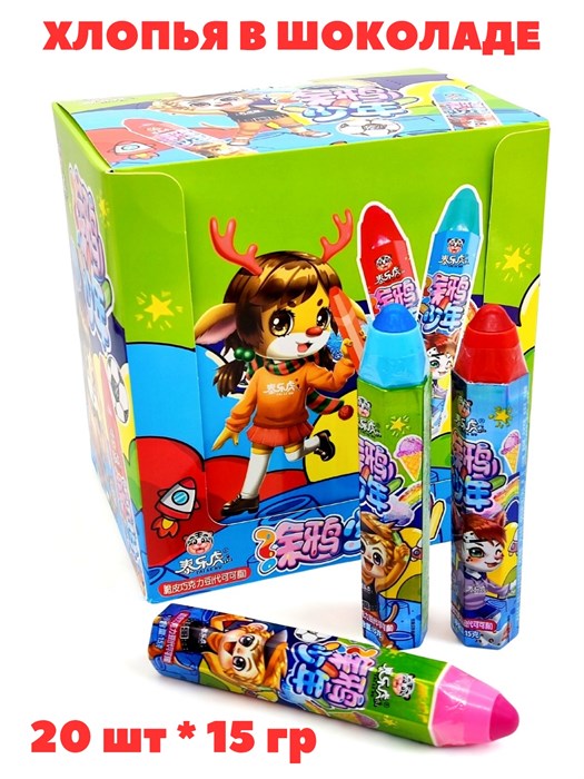 Воздушные пшеничные хлопья в шоколаде Карандаш Tai Le Hu (0880) 15 гр*1 кор х 8 бл х 20 шт 0880