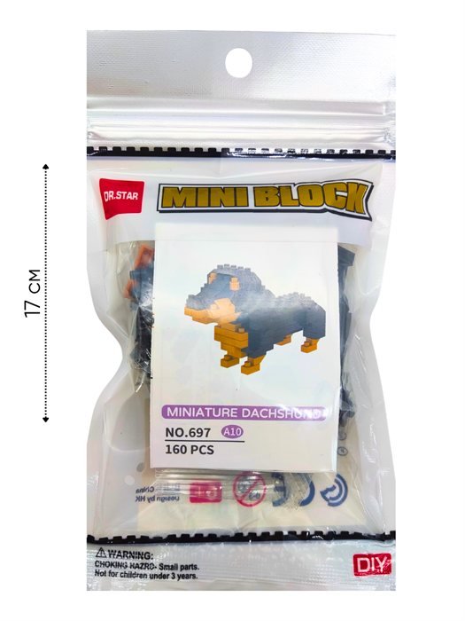 Конструктор Такса 160 деталей в пакете 697-A10 697-A10
