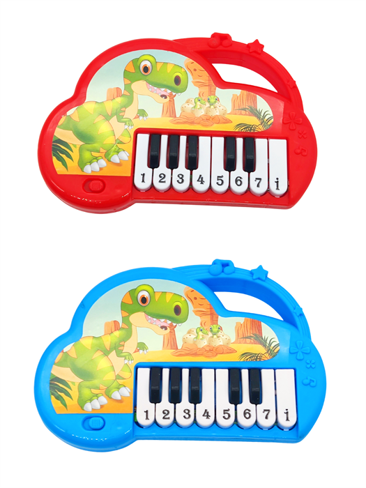 Пианино Динозаврик на батарейках в пакете 17 х 13 см 168-35C 168-35C