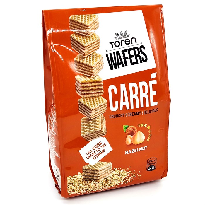 Вафли CARRE WAFERS (Toren) с Фундучным кремом (TN483) 125 гр*1 кор х 24 шт*1 шт TN483
