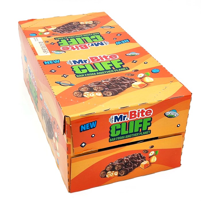 Шоколадный батончик Mr.Bite CLIFF (Toren) с Карамелью и воздушным рисом (TN658) 35 гр*6 бл*24 шт TN658