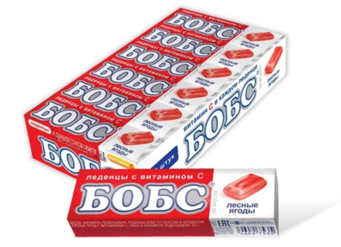 Леденцы БОБС лесные ягоды с витамином С (BS-3-4) 35 гр*24 бл*12 шт BS-3-4 - фото 6717
