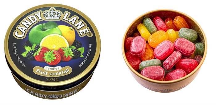 Леденцы фруктовые Candy Lane Фруктовый коктейль ж/б (CL-1-4) 200г*4 бл*6 шт CL-1-4 - фото 9206