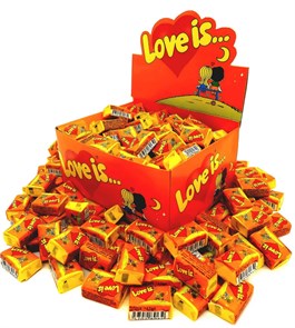 Жевательная резинка LOVE IS ЛОВИС Апельсин - Ананас (38854) 4,2 гр*20 бл*100 шт GUM001/38854/шк415834430