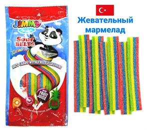 Мармелад Jimmy PANDA Suor Belts Кислые ремешки пакет (1420) 75 гр*6 бл*12 шт 1420-1