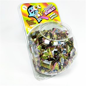Жевательная резинка BUBBLE БОМБА с ароматом Тутти - фрутти (Danli) 4,5 гр*4 бл*150 шт 3033