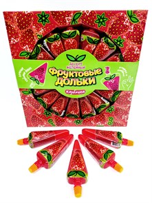 Десерт желейный Фруктовые дольки Клубника (Канди Клаб) (JEL070) 50 гр*10 бл*30 шт JEL070