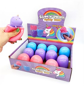 Игрушка - антистресс давилка Единорог в яйце 6 см  1 блок*12 шт  201252302 201252302