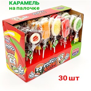 Карамель на палочке Crazy Sushi (Канди клаб) (CAR192) 15 гр*12 бл*30 шт CAR192