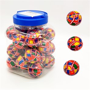 Мяч каучуковый Сияние 4,5 см в банке 1*26 шт 00-2407 00-2407