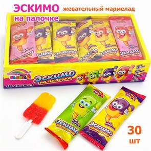 Жевательный мармелад Эскимо на палочке Мармеладная радуга (CM-327) 14 гр*20 бл*30 шт CM-327