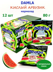 Мармелад DAMLA GUMMY Арбузик желейный в пакете Tayash (2462) 80 гр*6 бл*12 шт 2462