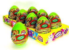 Пластиковое яйцо Канди Приз Приколисты карамель с подарком (Канди Клаб) (EGG057) 15 гр*12 бл*8 шт EGG057
