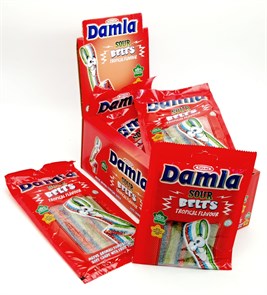 Мармелад Damla Кислые ремешки Ассорти пакет (3090) 75 гр*6 бл*12 шт 3090