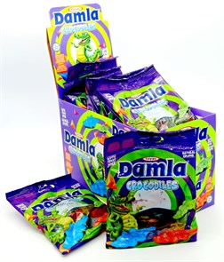 Мармелад DAMLA GUMMY Крокодильчики желейный в пакете Tayash (2450) 80 гр*6 бл*12 шт 2450