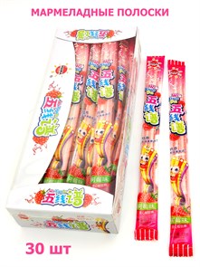 Мармелад Yuoka WuXianPu Фруктовые полоски (9492) 12 гр*1 кор х 24 бл х 30 шт 9492