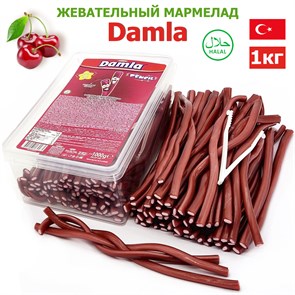 Мармелад DAMLA Карандаши 10 гр (Вишня) Tayash (3008) 1кг*1кор х 12 контейнеров*1 шт 3008