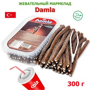 Мармелад DAMLA Кислые карандаши с посыпкой (Кола) Tayash (1947) 300 гр*1кор х 24 контейнера*1 шт 1947
