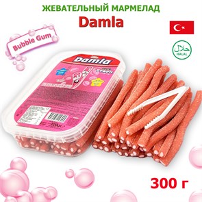 Мармелад DAMLA Кислые карандаши с посыпкой (Bubble gum)Tayash(1944) 300 гр*1кор х 24 контейнера*1 шт 1944