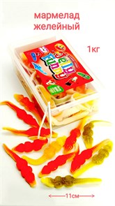 Мармелад жевательный Jelly Funny Crocodile Крокодил (10443) 1000 гр*1 кор х 8 контейнеров*1 шт 10443