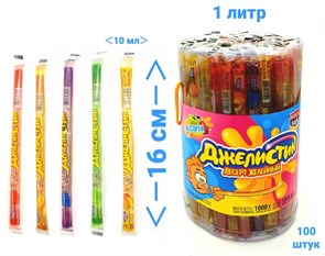 Десерт желейный Джелистик ассорти (Канди Клаб) (JEL061) 10 мл*12 банок*100 шт JEL061