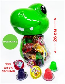 Десерт желейный в копилке (с изображением Дракончика) (Канди Клаб) (JEL073) 13 гр*6 банок*100 шт JEL073