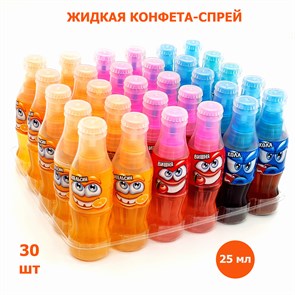 Жидкая конфета - спрей Газировка ассорти (Канди Клаб) (LQC027) 25 мл*18 бл*30 шт LQC027