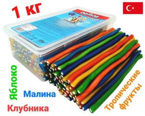 Мармелад DAMLA Мармеладные карандаши (Ассорти) Tayash (8482) 1кг*1кор х 12 контейнеров*1 шт 8482