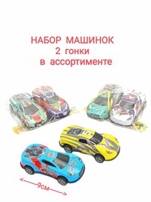 Набор машин (2 шт) инерционные в пакете 9 см WJ607 WJ607