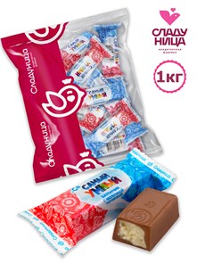 Батончик Самый умный 1 кг пакет шоколадный с молочным кремом (37 шт/27,5 гр) 1 кор х 5 пак*1 шт 54-02/ 22941