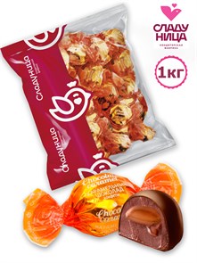 Конфеты Chokolate caramel 1 кг шоколадные помадные карамельный шоколад (48 шт/21 гр) 1 кор х 5 пак 66-25/ 07009