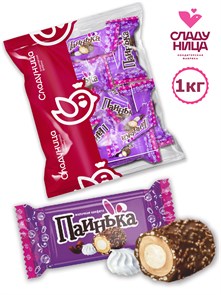 Конфеты Паинька 1 кг с зефирной начин. с обсыпкой из ваф. крошки в шок.(66 шт/15,5 гр)1 кор х 4 пак 74-80/ 20664