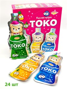 Кислая пудра ТОКО со вкусом Яблока,черники,ананаса ZVN 13 гр*12 бл*24 шт 2025103