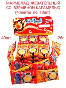 Мармелад + взрывная карамель Sweet Lunch на ленте (Danli) 26 гр*10 пак*40 шт 6816