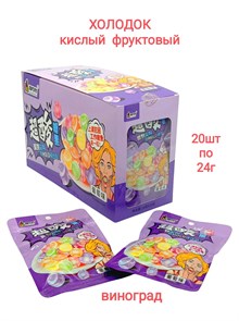 Кислый фруктовый холодок вкус Винограда Dushike (26493) 24 гр*1 кор х 12 бл х 20 шт 26493