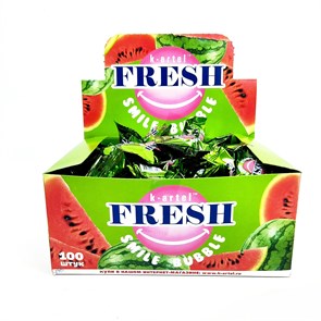 Жевательная резинка дражированная FRESH SMILE Bubble со вкусом Арбуза (17h.x0i) 20 бл*100 шт 17h.x0i