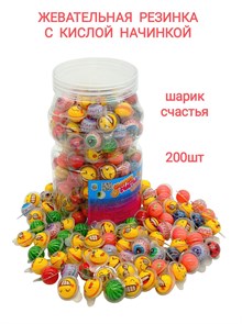Жевательная резинка Шарик счастья (СКИФ) (МБ-1407) 2,3 гр*12 банок*200 шт МБ-1407