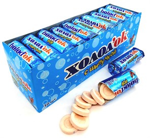 Конфеты Холодок таблетированные со вкусом КОЛЫ в стике (DE-048) 15 гр*24 бл*30 шт DE-048