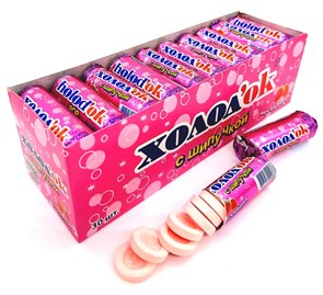 Конфеты Холодок таблетированные со вкусом КЛУБНИКИ в стике (DE-046) 15 гр*24 бл*30 шт DE-046